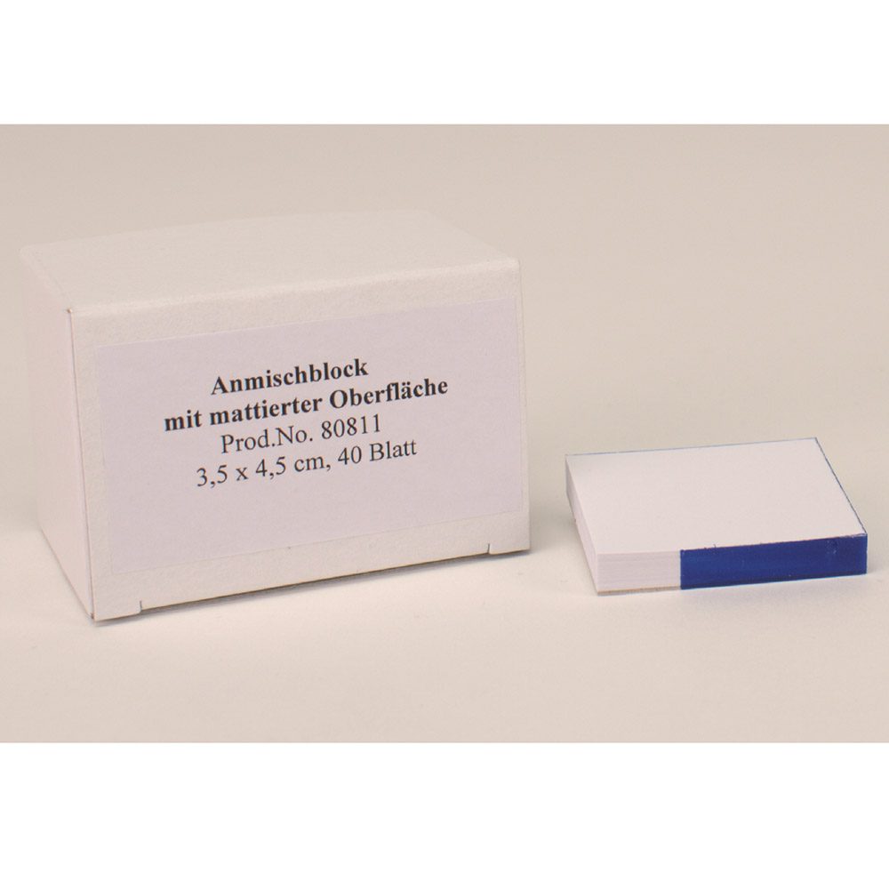 Anmischblock mattiert 3,5x4,5cm 12St