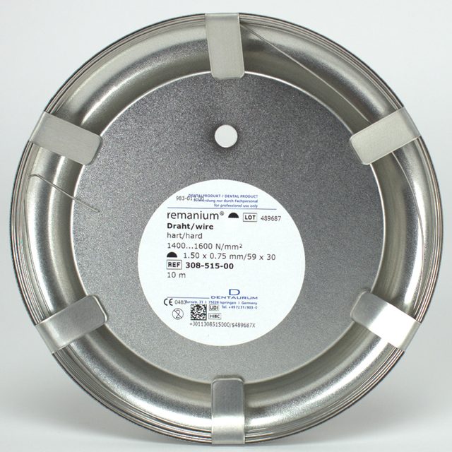 Remanium Draht hart 1,5x0,75mm Rl