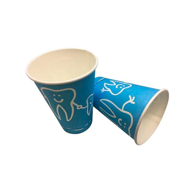Mundspülbecher Papier Zahn blau   2000St