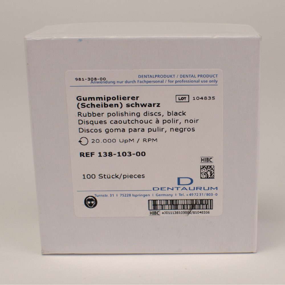 Gummipolierer Scheibe schwarz-A-100St
