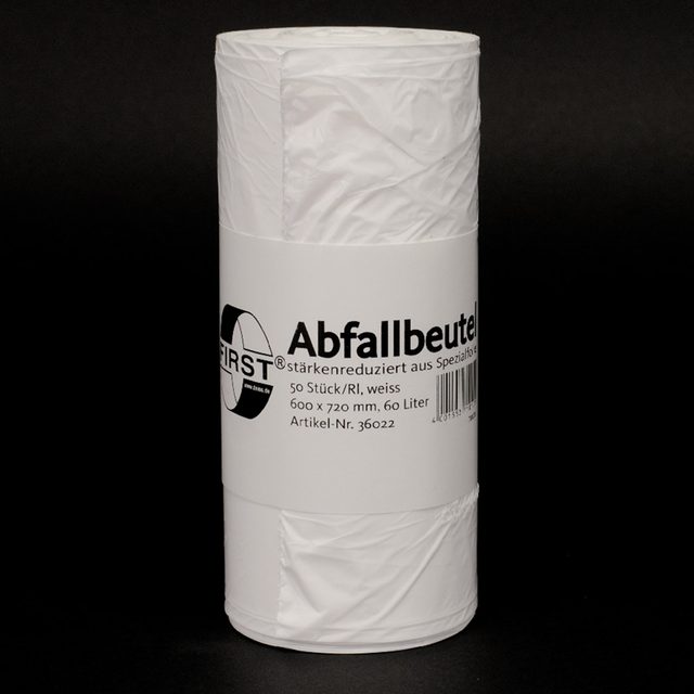 Abfallbeutel 60L 16my weiss 60x72 50St Rl