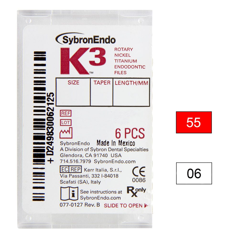 K3 NiTi-Files .06 Gr.55 25 mm, 6 Stück