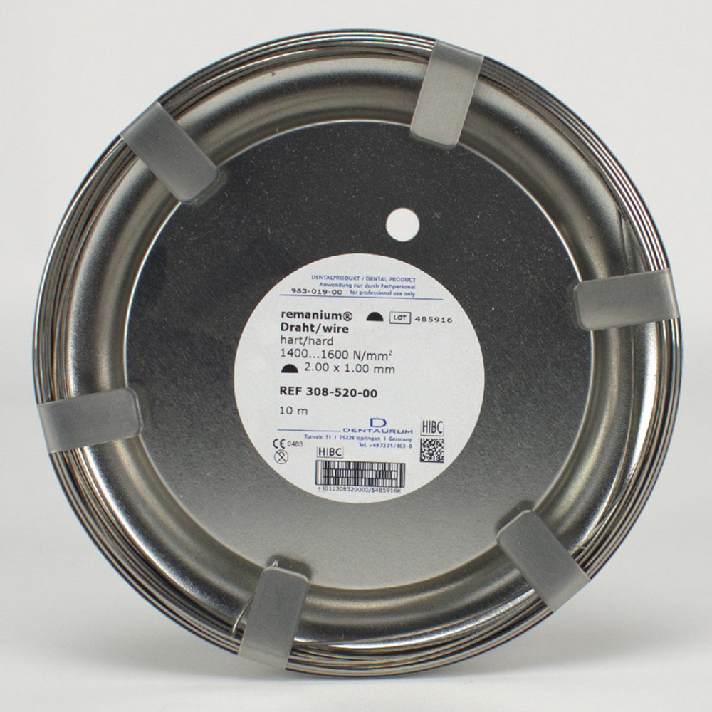 Remanium Draht hart 2,00x1,00mm Rl