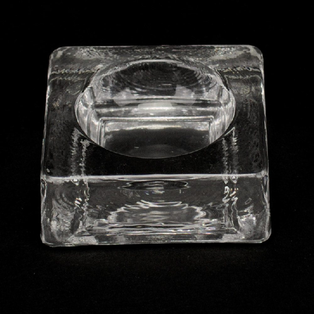 Bohrerschälchen Klarglas 4x4cm  St