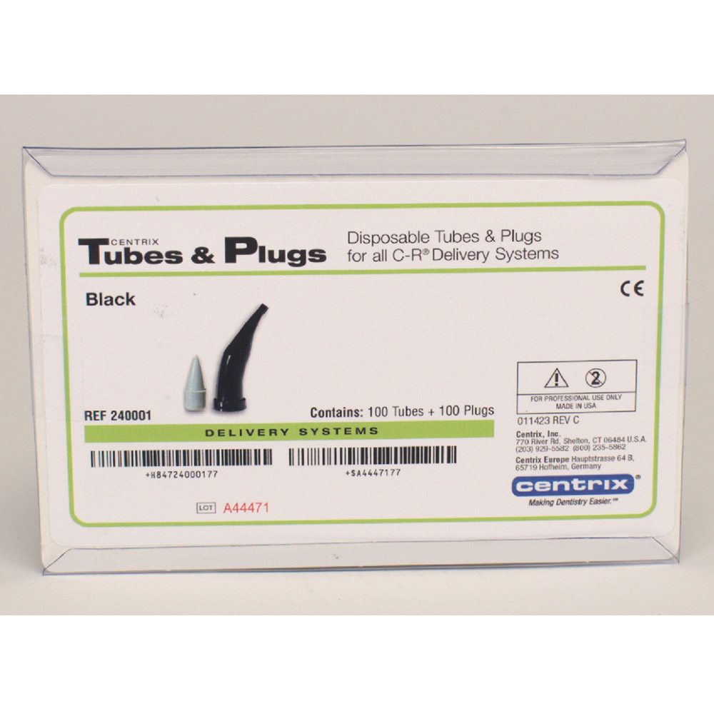 Black Tubes + Plugs 100St