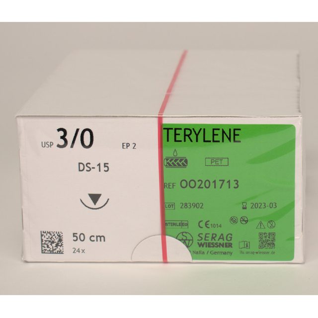 Terylene grün 3/0 DS15 0,5   2Dtz