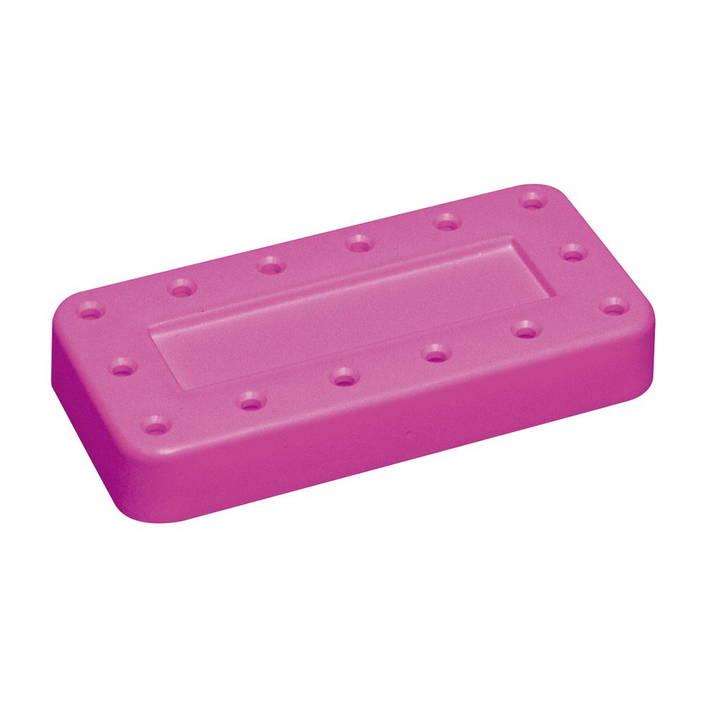Bur Block 14-Loch magnetisch neonpink, Stück