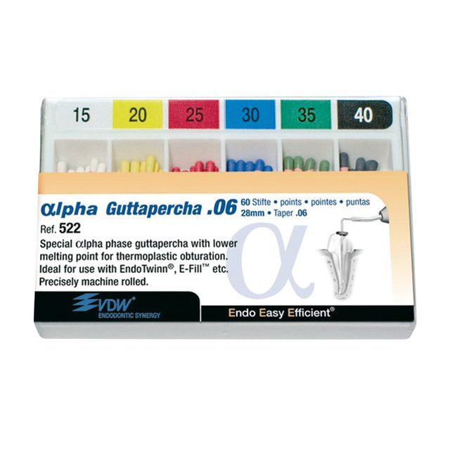 Alpha Guttapercha Taper.06 15-40, 60 Stück