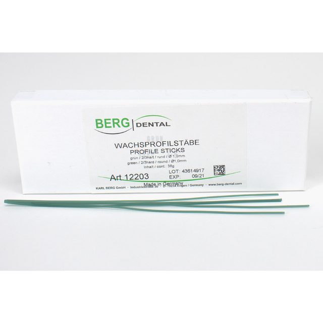 Wachsprofilstäbe rd 1,0mm grün  35g