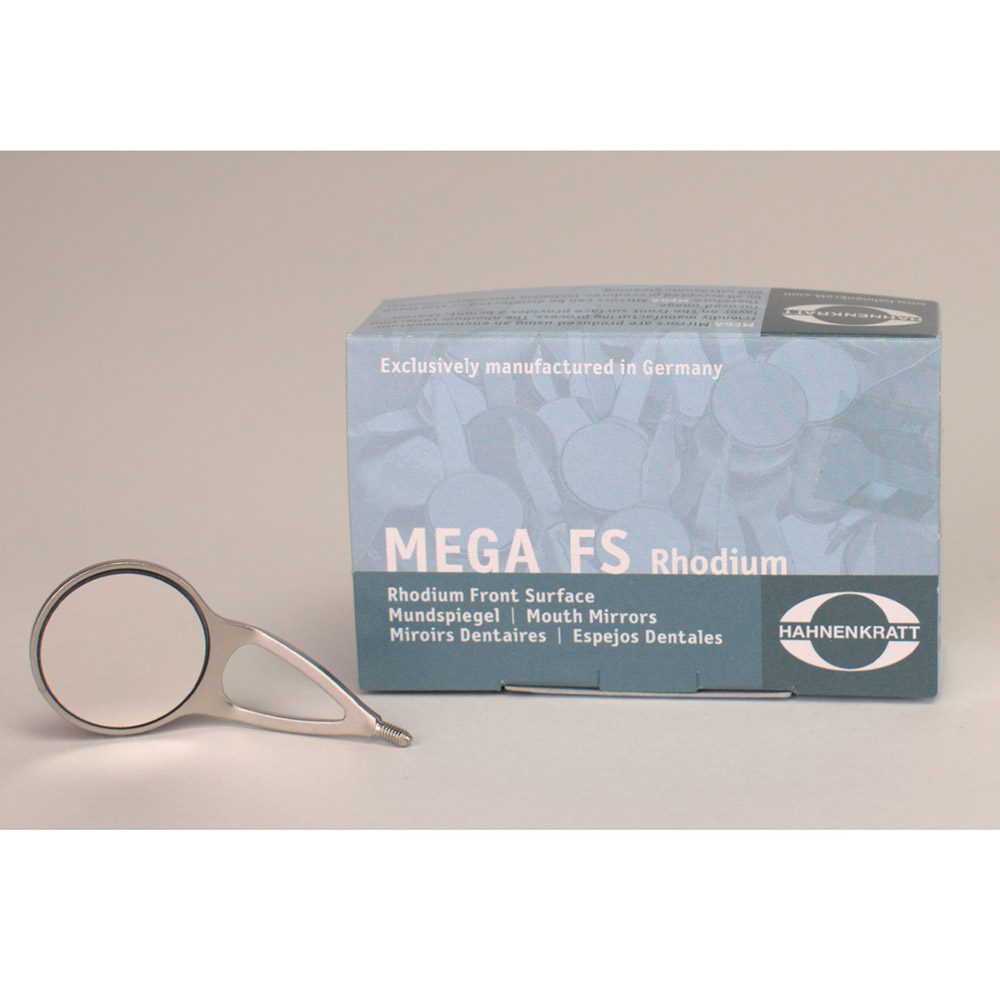 Mundspiegel MEGAretract Rhodium 5 plan SS, 6 Stück