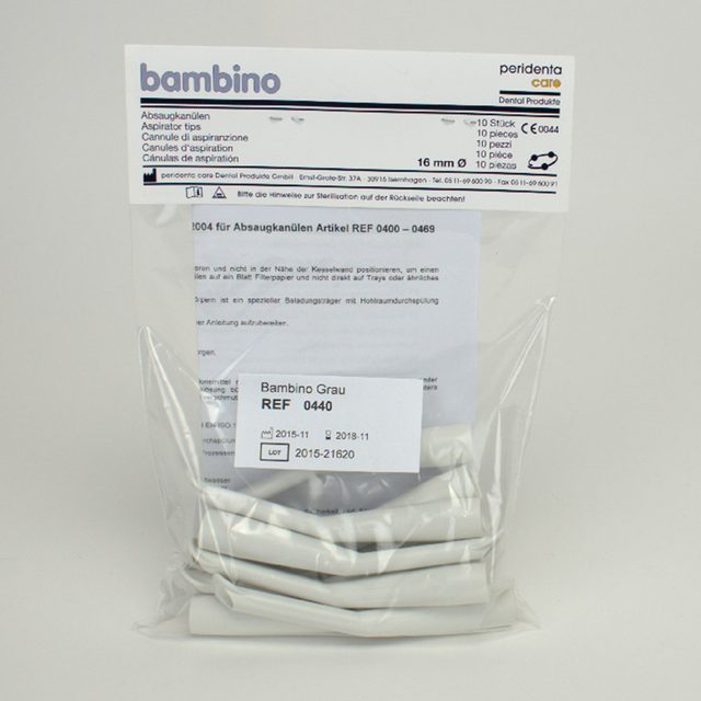 Absaugkanüle Bambino grau 10St