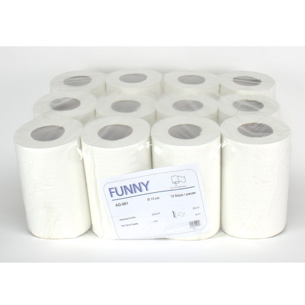 Putztuchrolle mini 1lg weiss   12Rollen