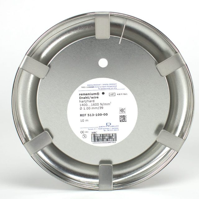 Remanium Draht hart 1,00mm 10mtr