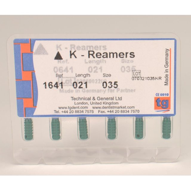 tg K-Reamers 21mm Size 035 6pcs