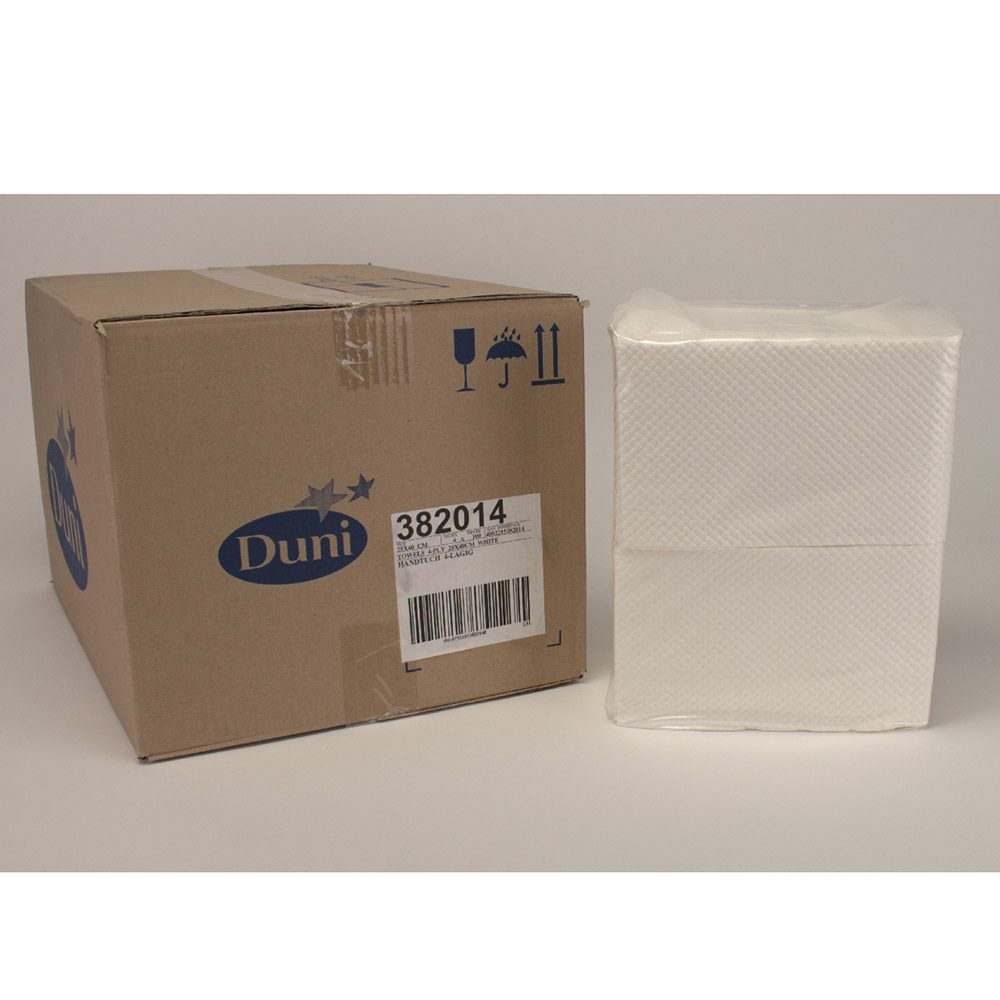 Duni Handtuch weiss 25x40 4lg 4x100St