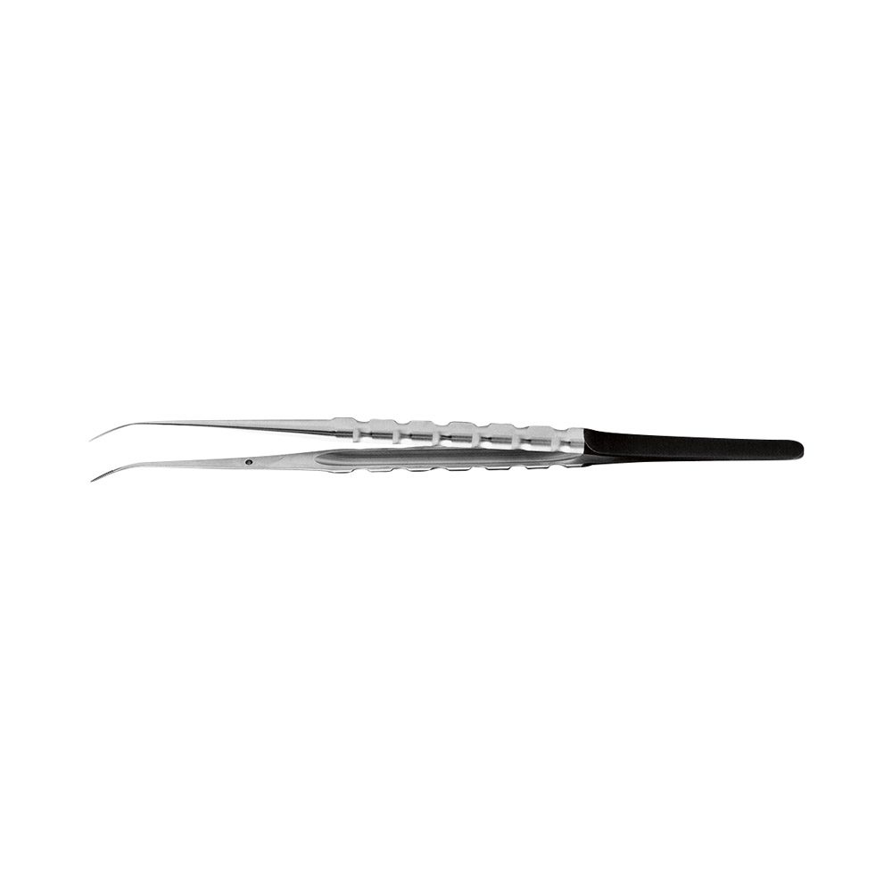 Pinzette Mikro 18cm gebogen S-L St