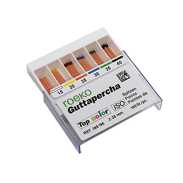 Guttaperchaspitzen Top-Color 15, 100 Stück Schiebeschachtel