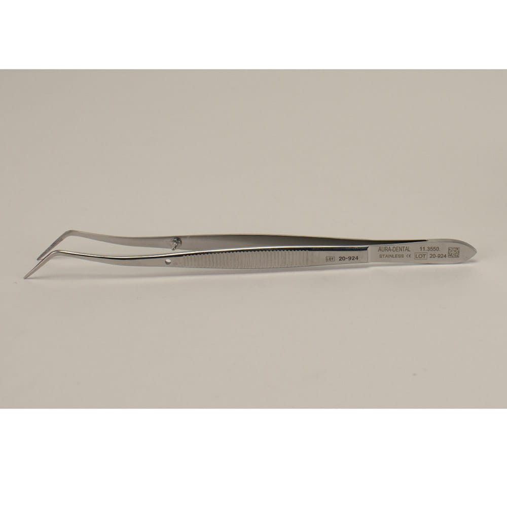 Pinzette Meriam ger. gebogen 16cm St