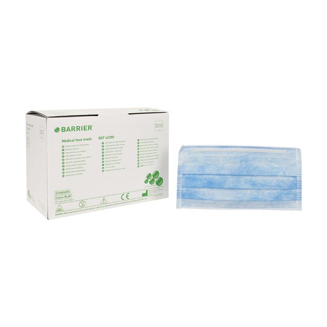 OP-Maske Barrier Stand. blau Band 60St