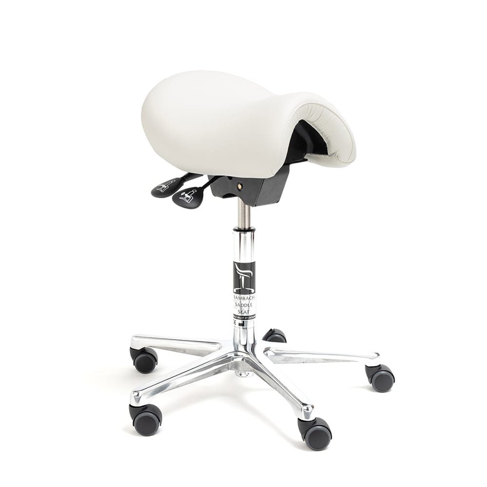 Bambach Sattel o. Lehne weiss-transpa St