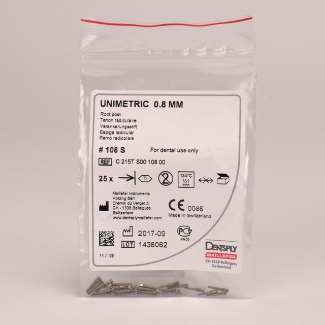 Unimetric Stifte 215T 108S, 25 Stück