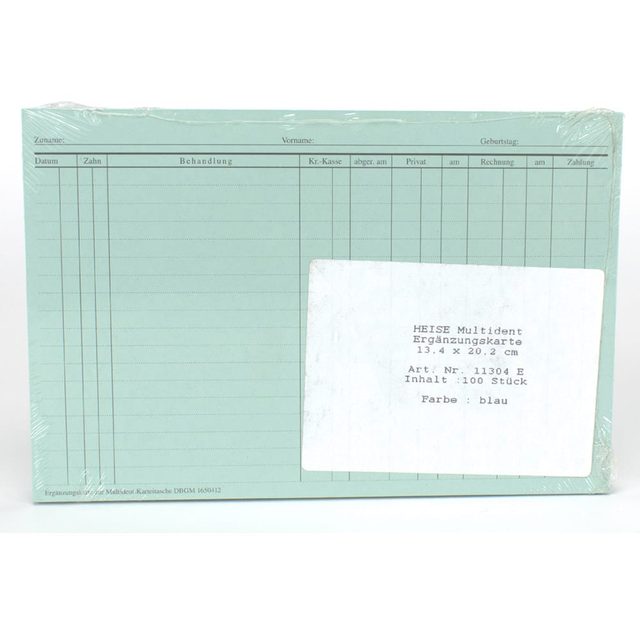 Multident Karten blau  100 St