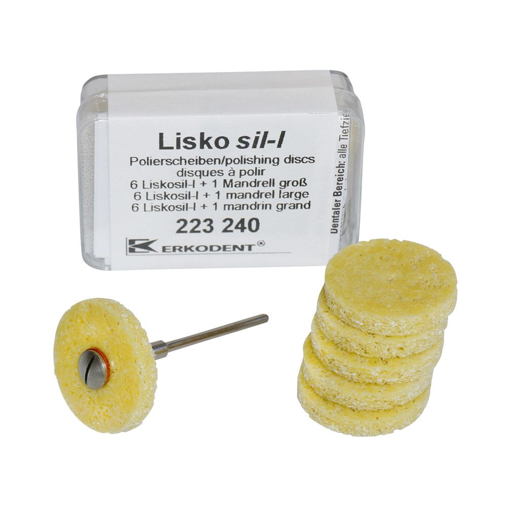 LiskoSil-l Scheiben + Mandrell, 6 Stück
