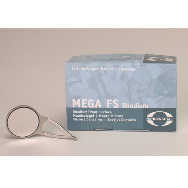 Mundspiegel MEGAretract Rhodium 5 plan SS, 6 Stück