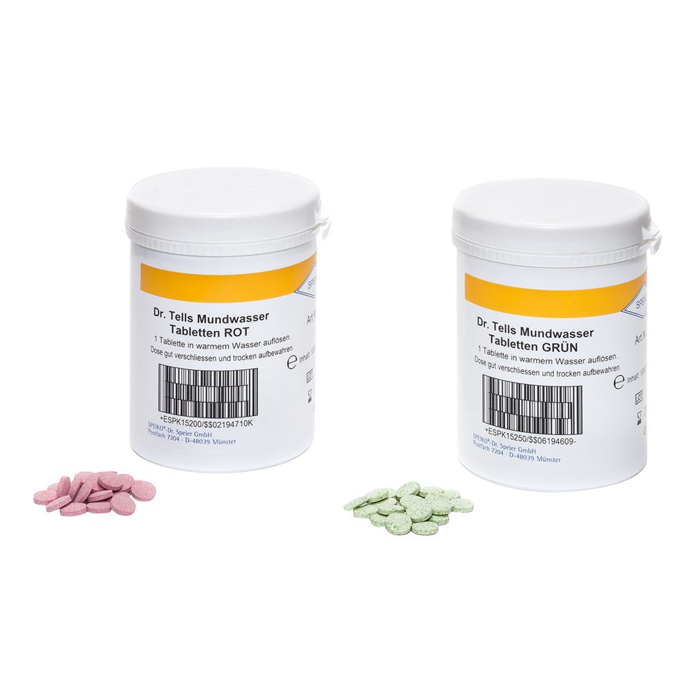 Mundwassertabletten Dr. Tells rot, 1000 Stück