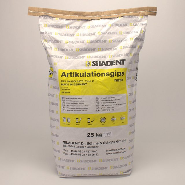 Artikulationsgips weiss natur 25Kg
