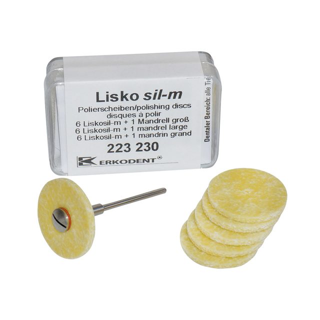 LiskoSil-m Scheiben + Mandrell, 6 Stück