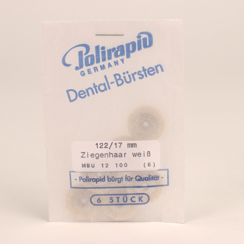 ZR Bürste unm. Ziege weiss D.17mm 6St
