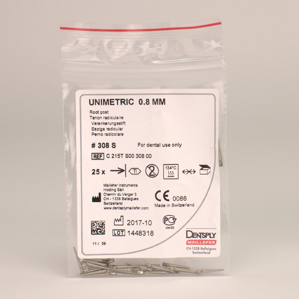 Unimetric Stifte 215T 308S, 25 Stück
