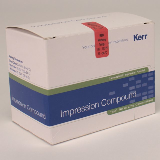 Impression Compound rot Platten, 8 Stück