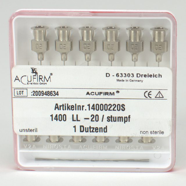 Acufirm Kanülen 1400LL/20 stumpf Dtz