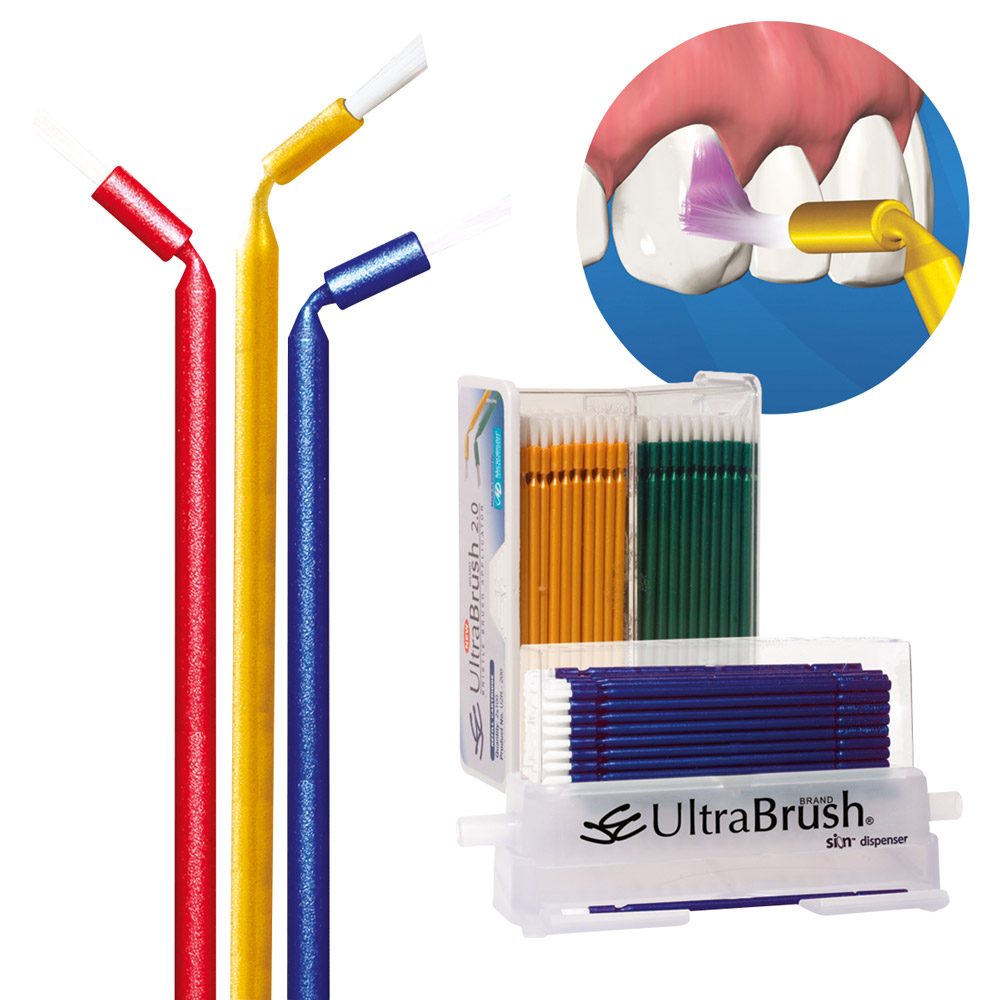 Ultrabrush Regular gelb/grün, 2 x 100 Stück