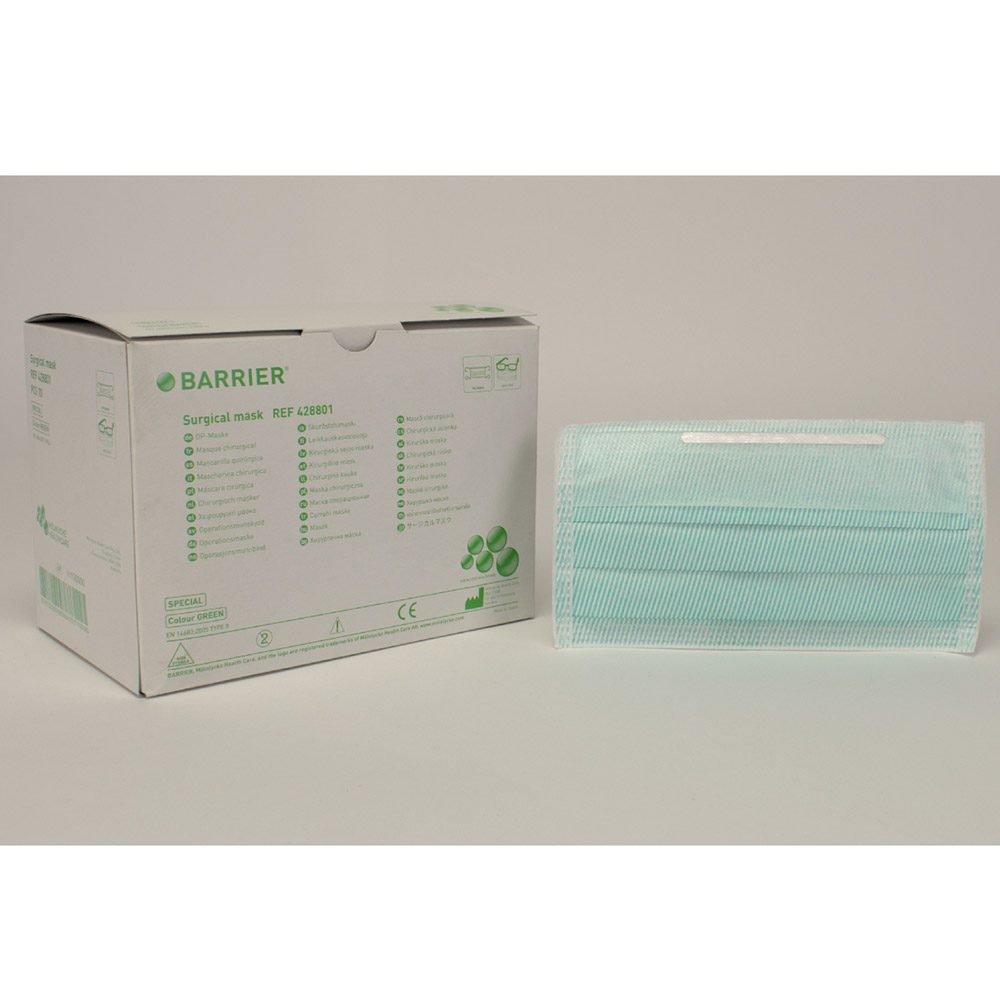 OP-Maske Barrier Spez. antifog grün 70St