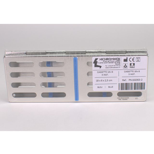 Kassette 18x6cm 5 Instr. blau St