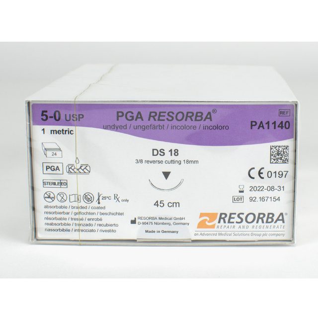 Resorba PGA ungefärbt 5/0 DS18 2Dtz