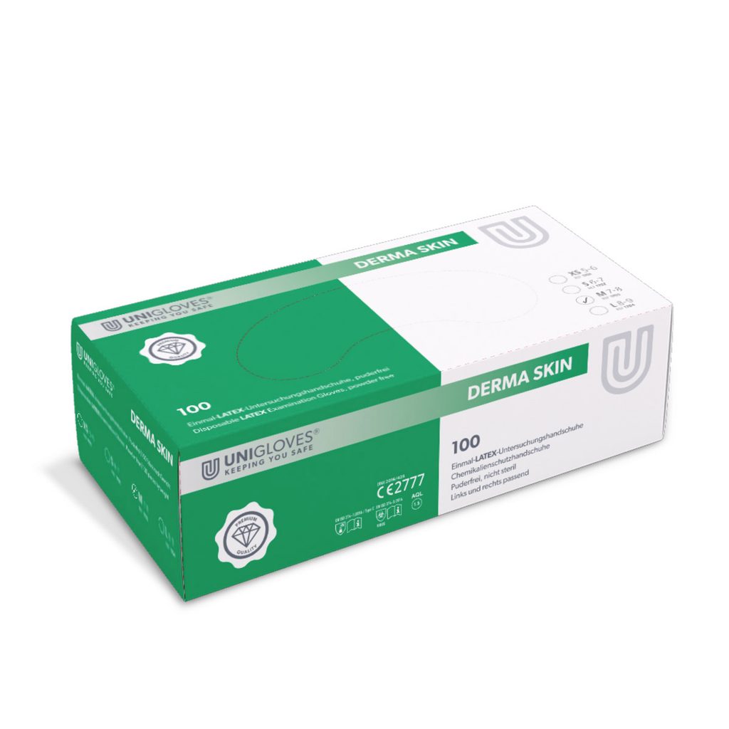 Derma Skin Latex Handsch. pdfr M  100St