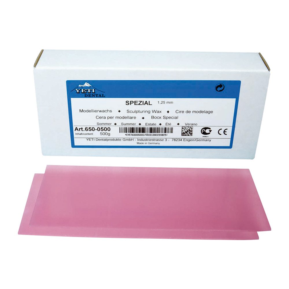 Modellierwachs Platten spezial Sommer 1,50 mm, 500 g