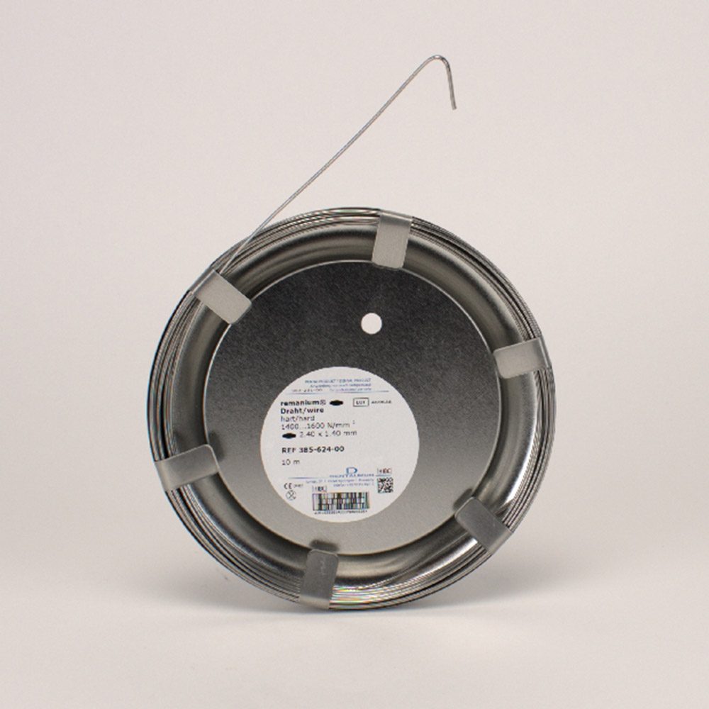 Remanium Draht hart 2,40x1,40mm Rl