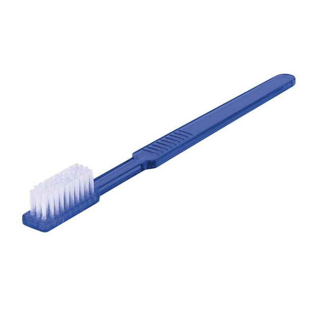 Einmal-Zahnbürsten mit Zahnpasta blau, 100 Stück