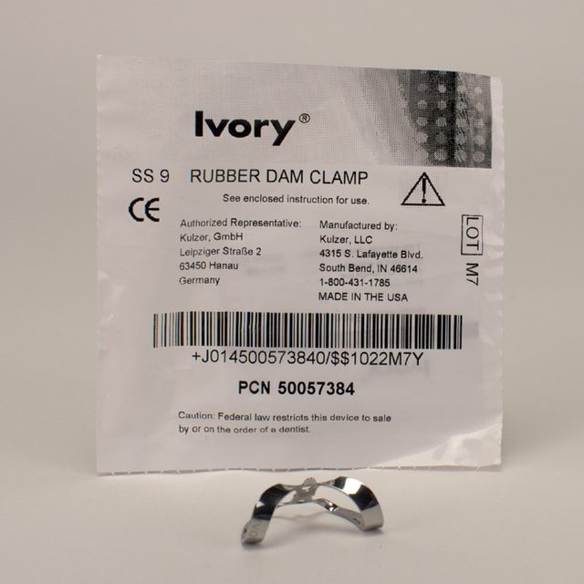 Kofferdam Klammer Ivory Nr. 9, Stück