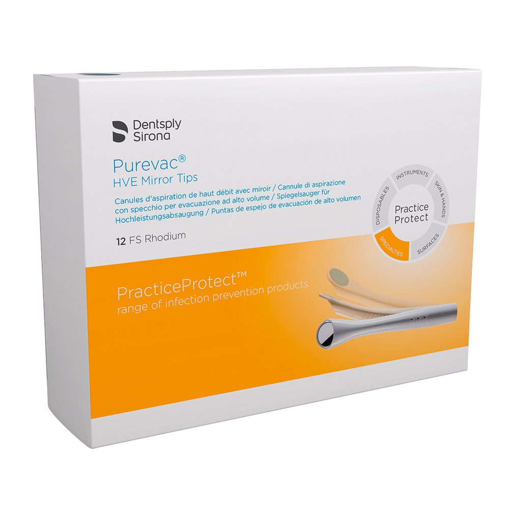 Purevac HVE Spiegelsauger FS Rhodium, 3 Stück