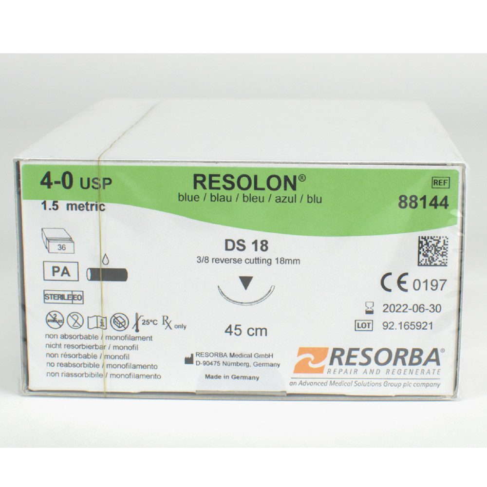 Resolon Monofil blau 4/0 DS18  3Dtz