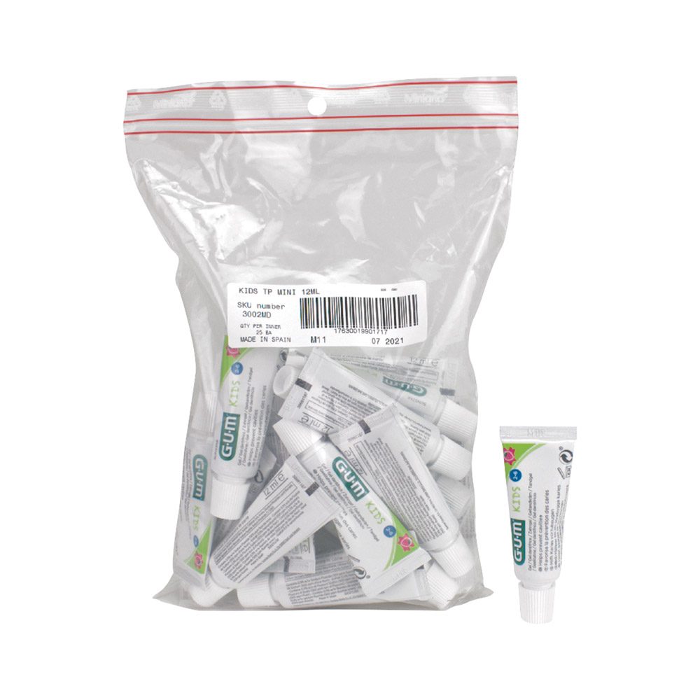 GUM Kids Zahnpasta 2-6 Jahre Erdbeere, 25 x 12 ml
