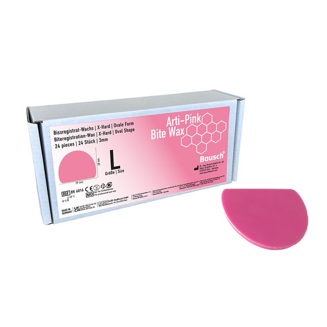 Arti-Pink Bite Wax pink oval L 3mm 24St