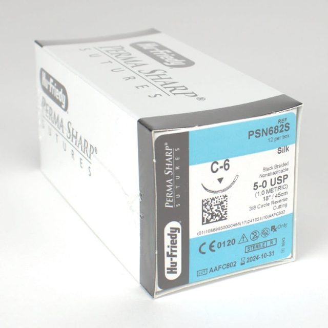 Nahtmaterial Seide 5-0/C-6 Dtz
