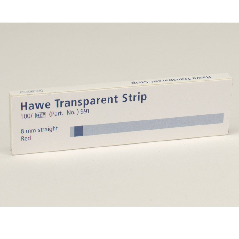 Transparent Strips gerade 8 mm 691, 100 Stück